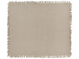 Bedspread Taupe Cotton Fabric 200 x 220 cm with Tassels Decorative Throw Blanket Bedding Classic Design Bedroom Beliani