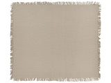 Bedspread Taupe Cotton Fabric 200 x 220 cm with Tassels Decorative Throw Blanket Bedding Classic Design Bedroom Beliani