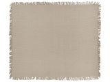 Bedspread Taupe Cotton Fabric 220 x 240 cm with Tassels Decorative Throw Blanket Bedding Classic Design Bedroom Beliani