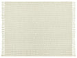 Bedspread White Cotton Fabric 150 x 200 cm with Tassels Decorative Throw Blanket Bedding Classic Design Bedroom Beliani