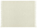 Bedspread White Cotton Fabric 150 x 200 cm with Tassels Decorative Throw Blanket Bedding Classic Design Bedroom Beliani