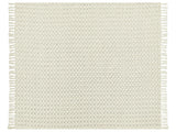Bedspread White Cotton Fabric 200 x 220 cm with Tassels Decorative Throw Blanket Bedding Classic Design Bedroom Beliani