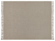Bedspread Taupe Cotton Fabric 150 x 200 cm with Tassels Decorative Throw Blanket Bedding Classic Design Bedroom Beliani