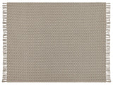 Bedspread Taupe Cotton Fabric 150 x 200 cm with Tassels Decorative Throw Blanket Bedding Classic Design Bedroom Beliani