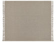 Bedspread Taupe Cotton Fabric 200 x 220 cm with Tassels Decorative Throw Blanket Bedding Classic Design Bedroom Beliani