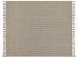 Bedspread Taupe Cotton Fabric 220 x 240 cm with Tassels Decorative Throw Blanket Bedding Classic Design Bedroom Beliani