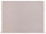 Bedspread Pink Cotton Fabric 150 x 200 cm with Tassels Decorative Throw Blanket Bedding Classic Design Bedroom Beliani