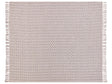 Bedspread Pink Cotton Fabric 200 x 220 cm with Tassels Decorative Throw Blanket Bedding Classic Design Bedroom Beliani