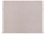 Bedspread Pink Cotton Fabric 200 x 220 cm with Tassels Decorative Throw Blanket Bedding Classic Design Bedroom Beliani