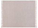 Bedspread Pink Cotton Fabric 220 x 240 cm with Tassels Decorative Throw Blanket Bedding Classic Design Bedroom Beliani