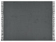 Bedspread Grey Cotton Fabric 150 x 200 cm with Tassels Decorative Throw Blanket Bedding Classic Design Bedroom Beliani