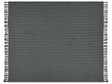 Bedspread Grey Cotton Fabric 220 x 240 cm with Tassels Decorative Throw Blanket Bedding Classic Design Bedroom Beliani