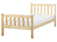 Bed Frame Pine Light Wood 90 x 200 cm EU Single 3ft Slatted Base Natural Bedroom Furniture Beliani