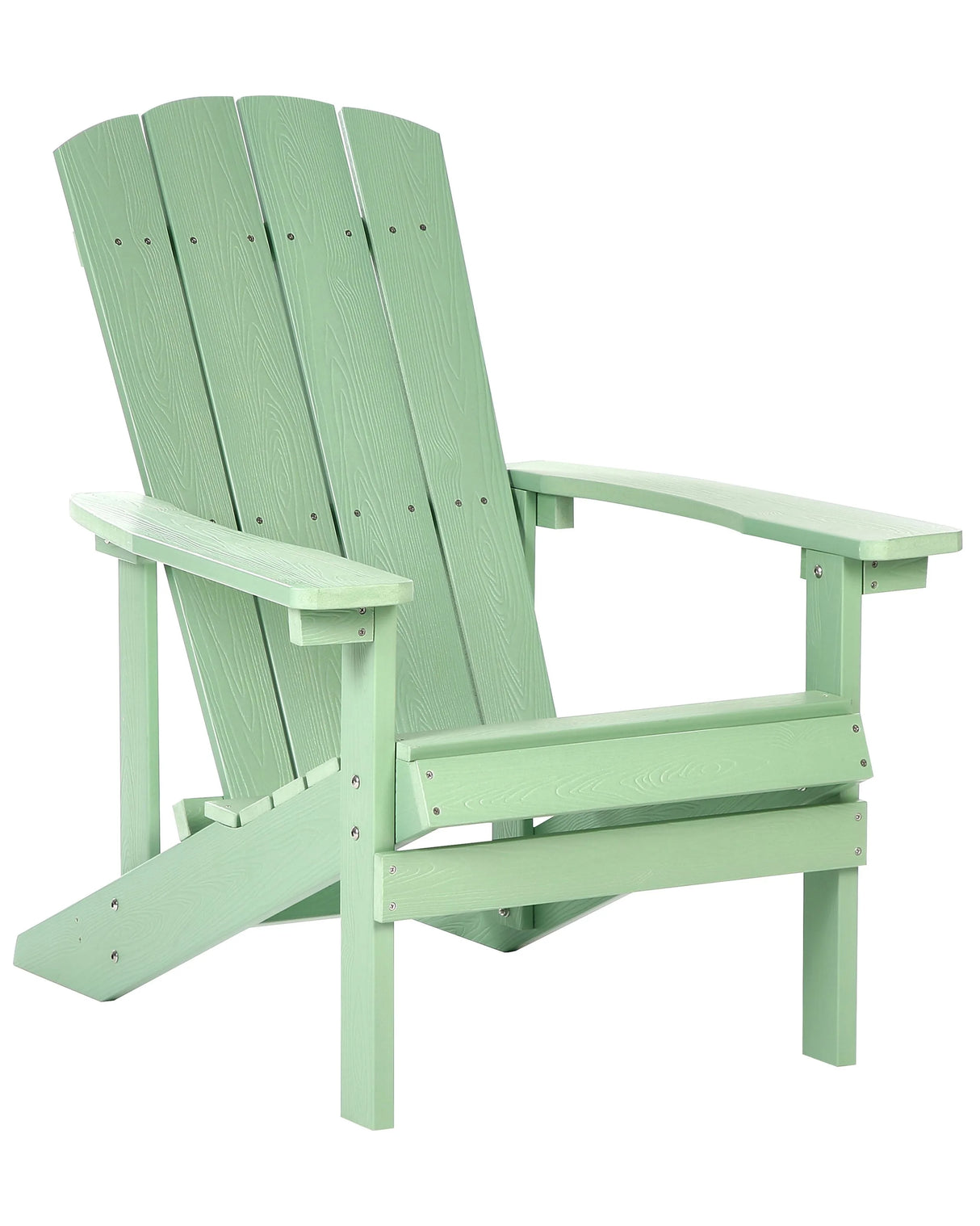 Garden Chair Light Green Plastic Wood Weather Resistant Modern Style Beliani