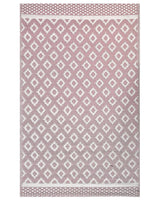 Area Rug Pink Synthetic Material 120 x 180 cm Indoor Outdoor Geometric Pattern Modern Balcony Patio Beliani