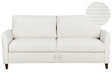 3 Seater Sofa Off-White Corduroy Upholstery with Storage Thickly Padded Modern Style Living Room Furniture Beliani