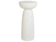 Accent Side Table White MgO Fiberglass 33 x 33 cm Terrazzo Effect Round Shape UV Stain Rust Water Wind Resistant Modern Outdoor Living Room Beliani