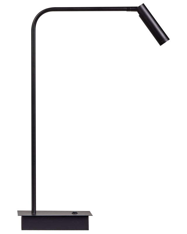 Desk LED Lamp Metal Black with Base Adjustable Shade Light Office Study Modern Beliani