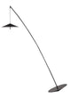 Floor Lamp Black Metal Round Base Cone Shade Tilting Base LED Ambient Light Living Room Lighting Beliani