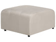 Ottoman Beige Velvet Upholstery Footrest Footstool Pouffe Minimalistic Style Beliani