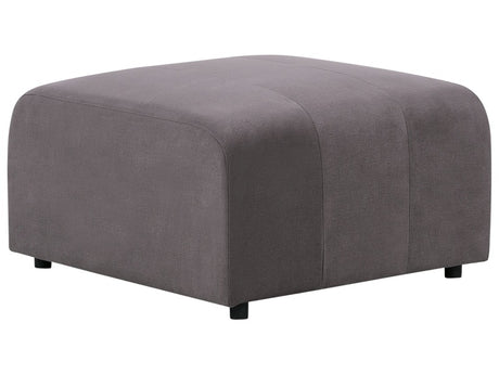 Ottoman Dark Grey Velvet Upholstery Footrest Footstool Pouffe Minimalistic Style Beliani