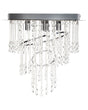 Chandelier Chrome Metal Large Glass Crystals Lighting Glam Beliani