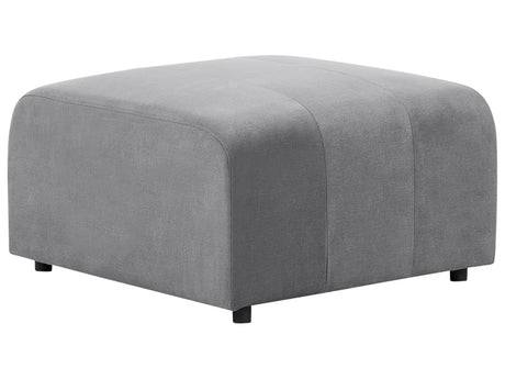 Ottoman Grey Velvet Upholstery Footrest Footstool Pouffe Minimalistic Style Beliani