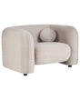 Armchair Taupe Velvet Fabric Soft Nubby with Extra Throw Cushions Retro Glam Art Decor Living Room Beliani