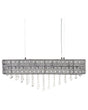 Chandelier Silver Iron Chrome Finish with Crystals Lighting Living Room Dining Room Beliani