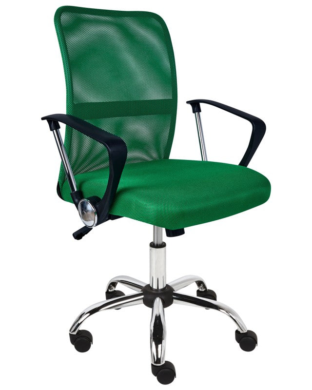 Office Chair Green Mesh Fabric Upholstery Swivel Desk Computer Adjustable Seat Beliani