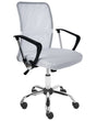 Office Chair Off-White Mesh Fabric Upholstery Swivel Desk Computer Adjustable Seat Beliani