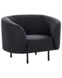 Armchair Black Polyester Fabric Soft Black Legs Retro Glam Art Decor Style Beliani