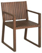 Garden Chair Dark Acacia Wood Rustic Style Outdoor Seating Patio Furniture Beliani