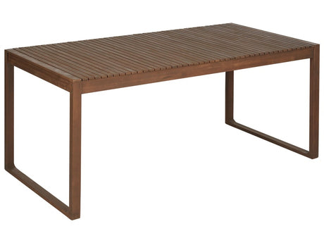 Garden Dining Table Dark Acacia Wood 180 x 90 cm Rectangular Top Rustic Style Beliani