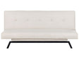 Sofa Bed Off-white Fabric Upholstery 3 Seater Click Clack Mechanism Beliani