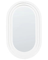 Wall Mirror Metal White 43 x 69 cm Wall Mounted Decorative Mirror Modern Style Hanging Decor Beliani