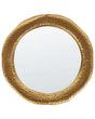 Wall Mirror Metal Gold ⌀ 68 cm Wall Mounted Decorative Mirror Modern Style Hanging Decor Beliani