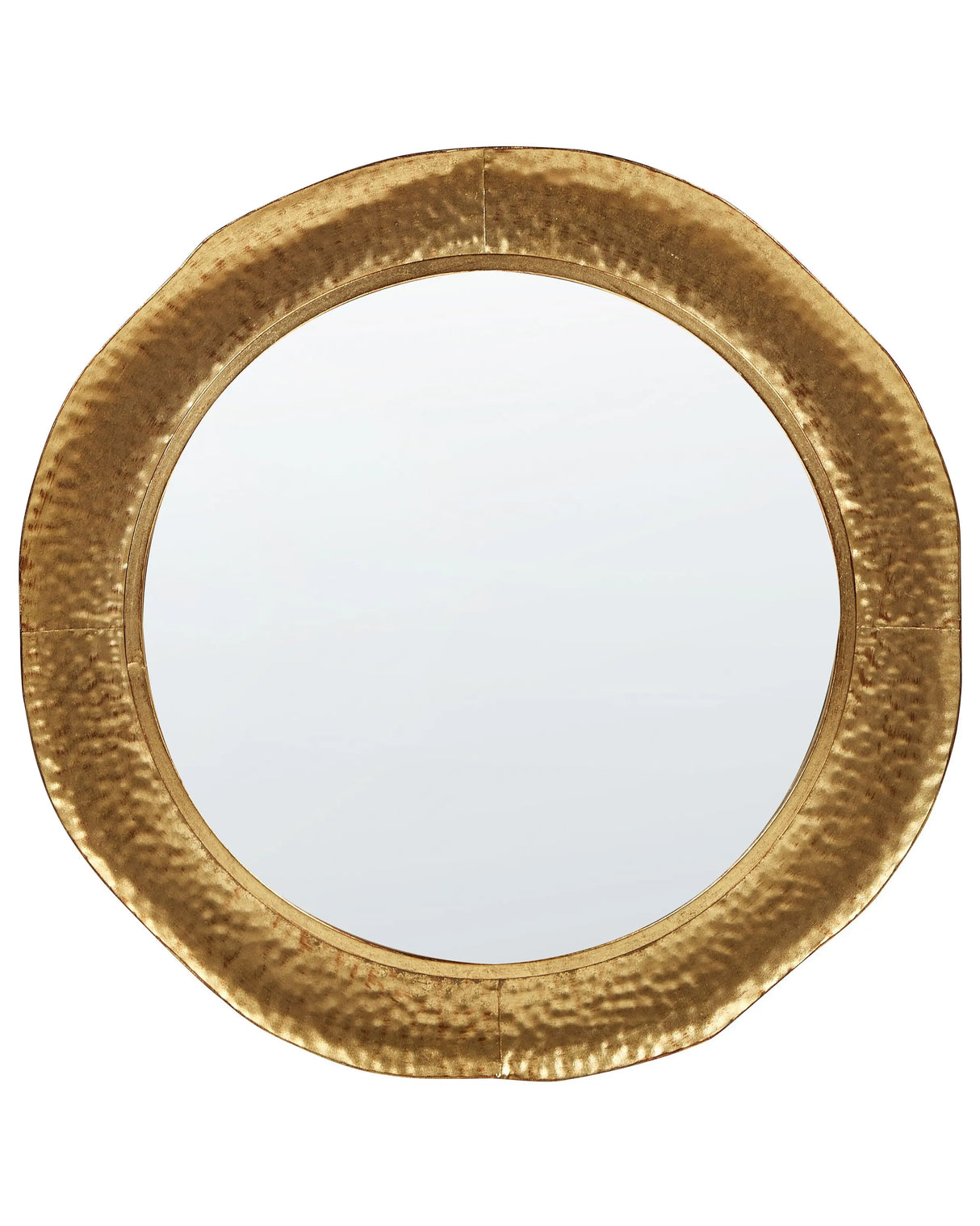 Wall Mirror Metal Gold  68 cm Wall Mounted Decorative Mirror Modern Style Hanging Decor Beliani