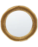 Wall Mirror Metal Gold  68 cm Wall Mounted Decorative Mirror Modern Style Hanging Decor Beliani