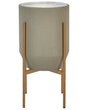 Plant Stand Grey Iron 33 x 33 x 62 cm Indoor Metal Flower Modern Industrial Standing Planter Beliani