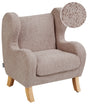 Chair Taupe Boucle Upholstery with Armrests Nursery Furniture Seat for Children Modern Design Beliani