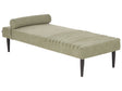 Chaise Lounge Green Fabric Upholstery Metal Legs Modern Minimalistic Beliani