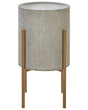 Plant Stand Grey Iron 31 x 31 x 58 cm Indoor Metal Flower Modern Industrial Standing Planter Beliani