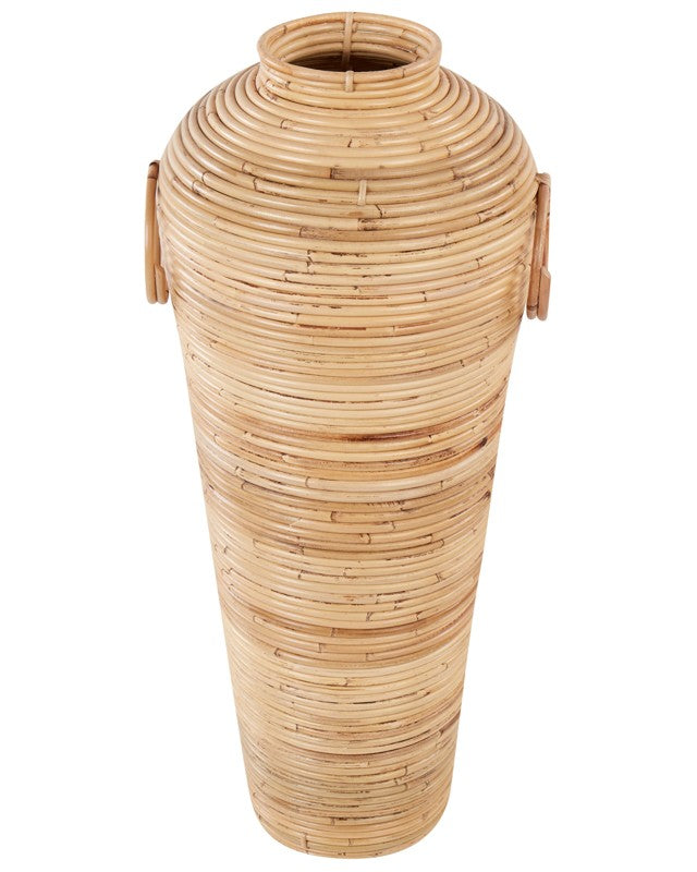 Decorative Vase Natural Rattan 70 cm Boho Rustic Style Home Decor Beliani