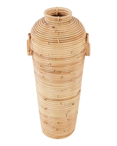 Decorative Vase Natural Rattan 50 cm Boho Rustic Style Home Decor Beliani