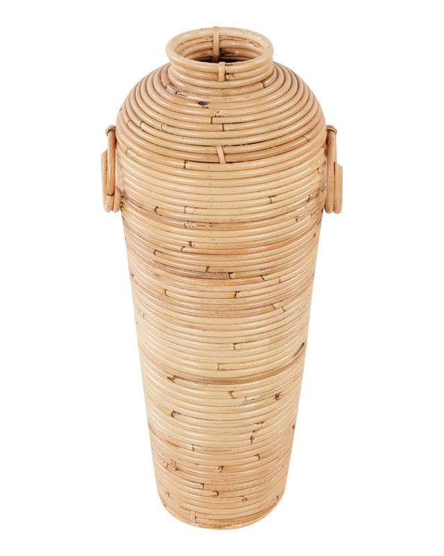 Decorative Vase Natural Rattan 50 cm Boho Rustic Style Home Decor Beliani