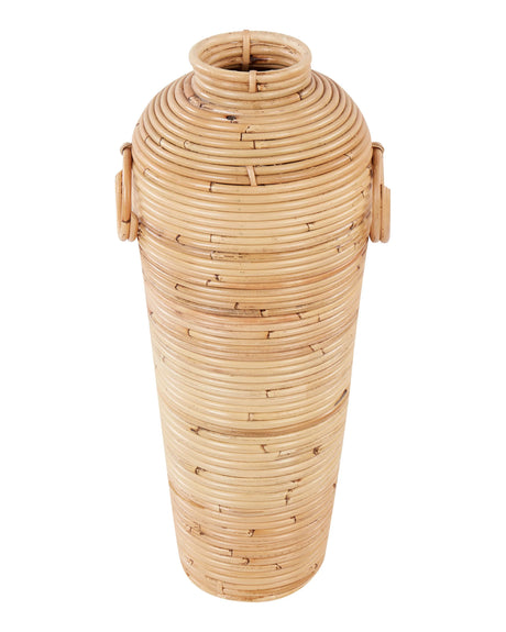 Decorative Vase Natural Rattan 50 cm Boho Rustic Style Home Decor Beliani