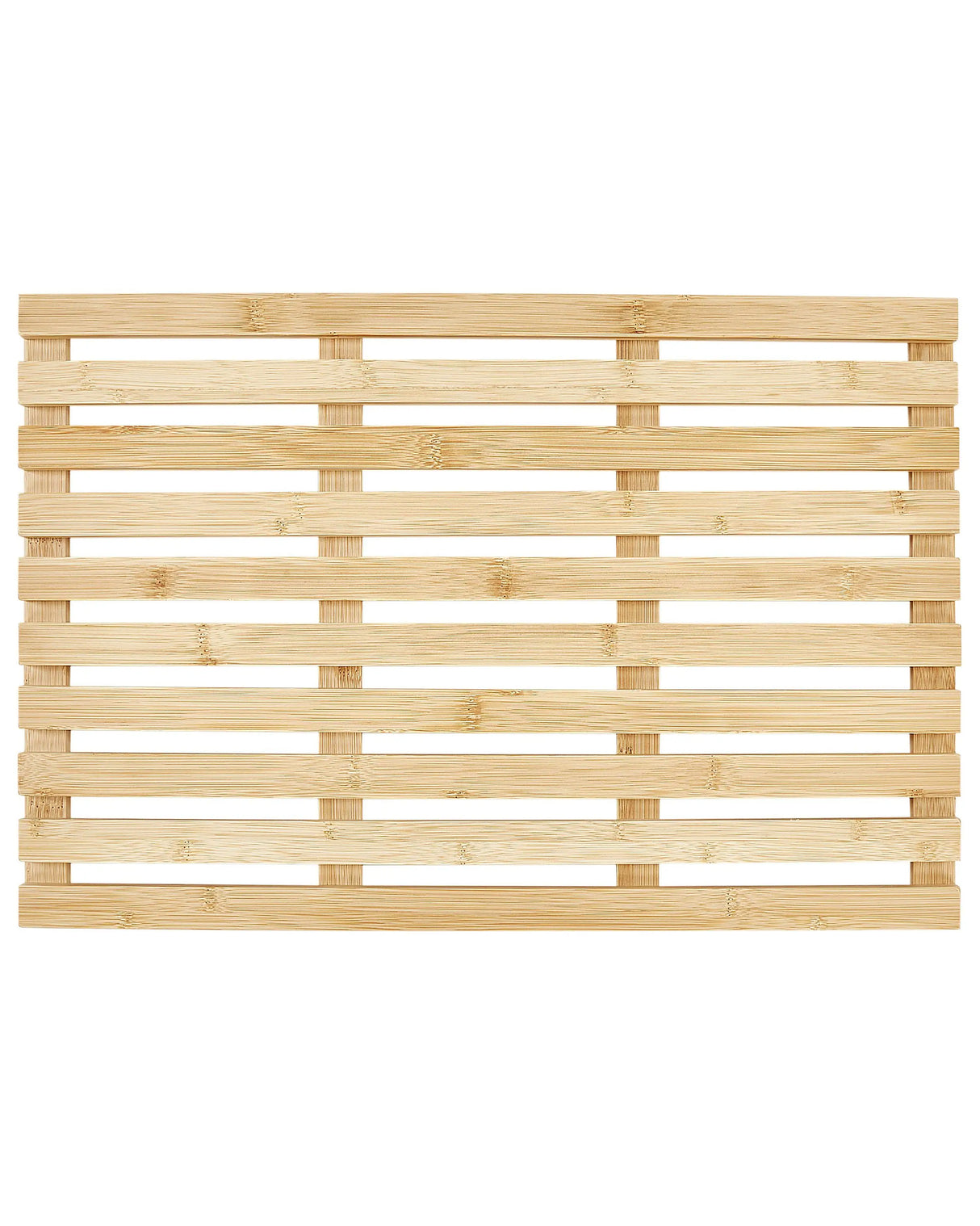 Bath Mat Light Wood Bamboo 53 x 36 cm Bathroom Accessories Beliani
