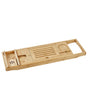 Bathtub Tray Light Brown Bamboo Bathroom Accessories Beliani