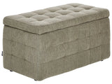 Ottoman Olive Green Fabric Tufted Upholstery Bedroom Bench with Storage Beliani